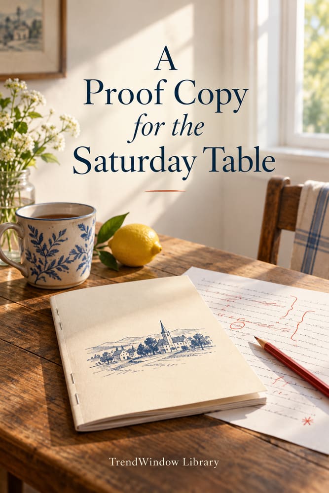 Front cover of A Proof Copy for the Saturday Table
