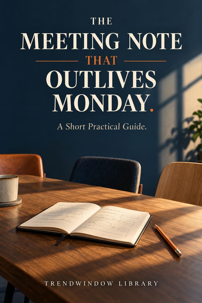 Front cover of The Meeting Note That Outlives Monday