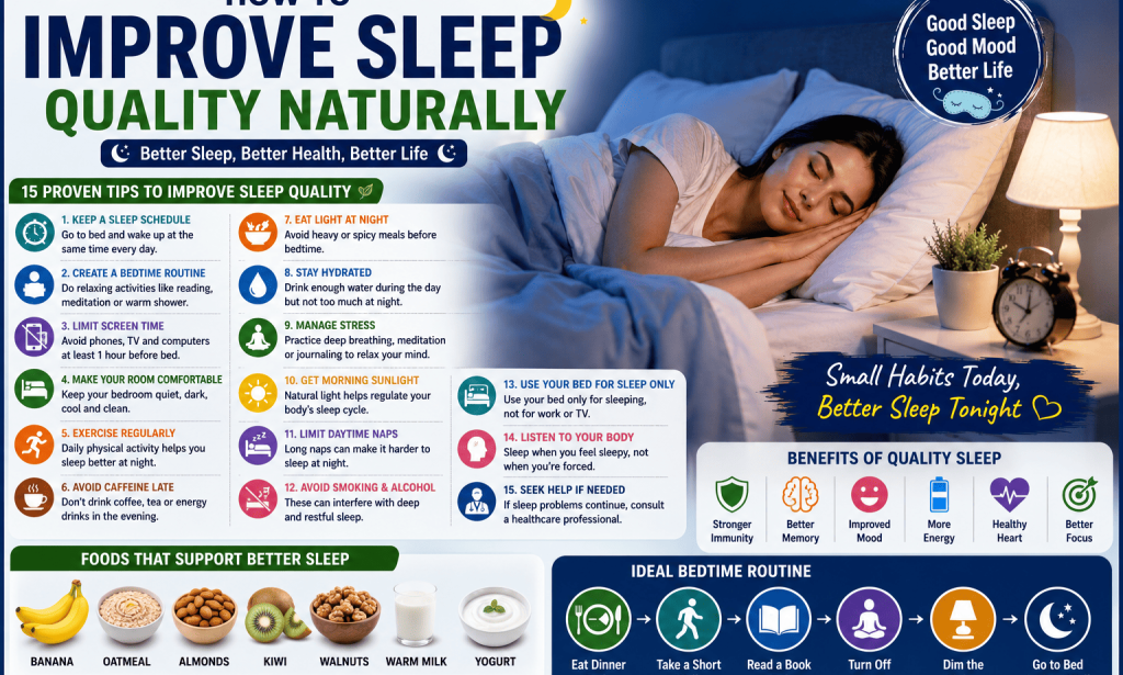 How to Improve Sleep Quality Naturally: 15 Proven Tips for Better Sleep