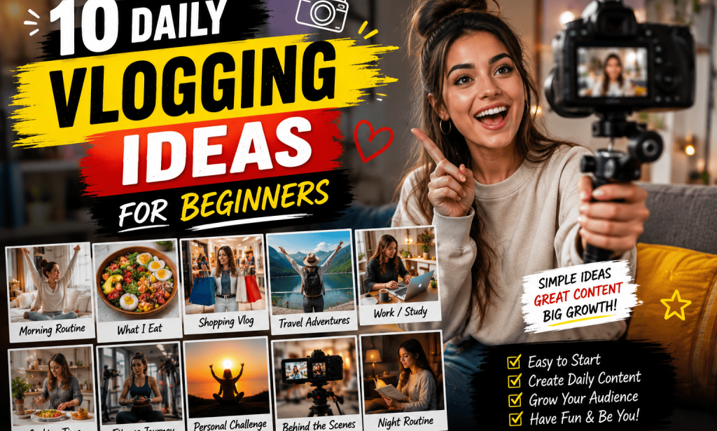 10 Daily Vlogging Ideas for Beginners: Easy Content Ideas to Grow Your Channel