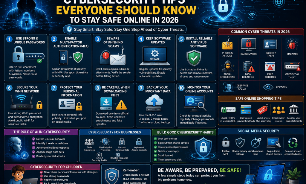 Cybersecurity Tips Everyone Should Know to Stay Safe Online in 2026